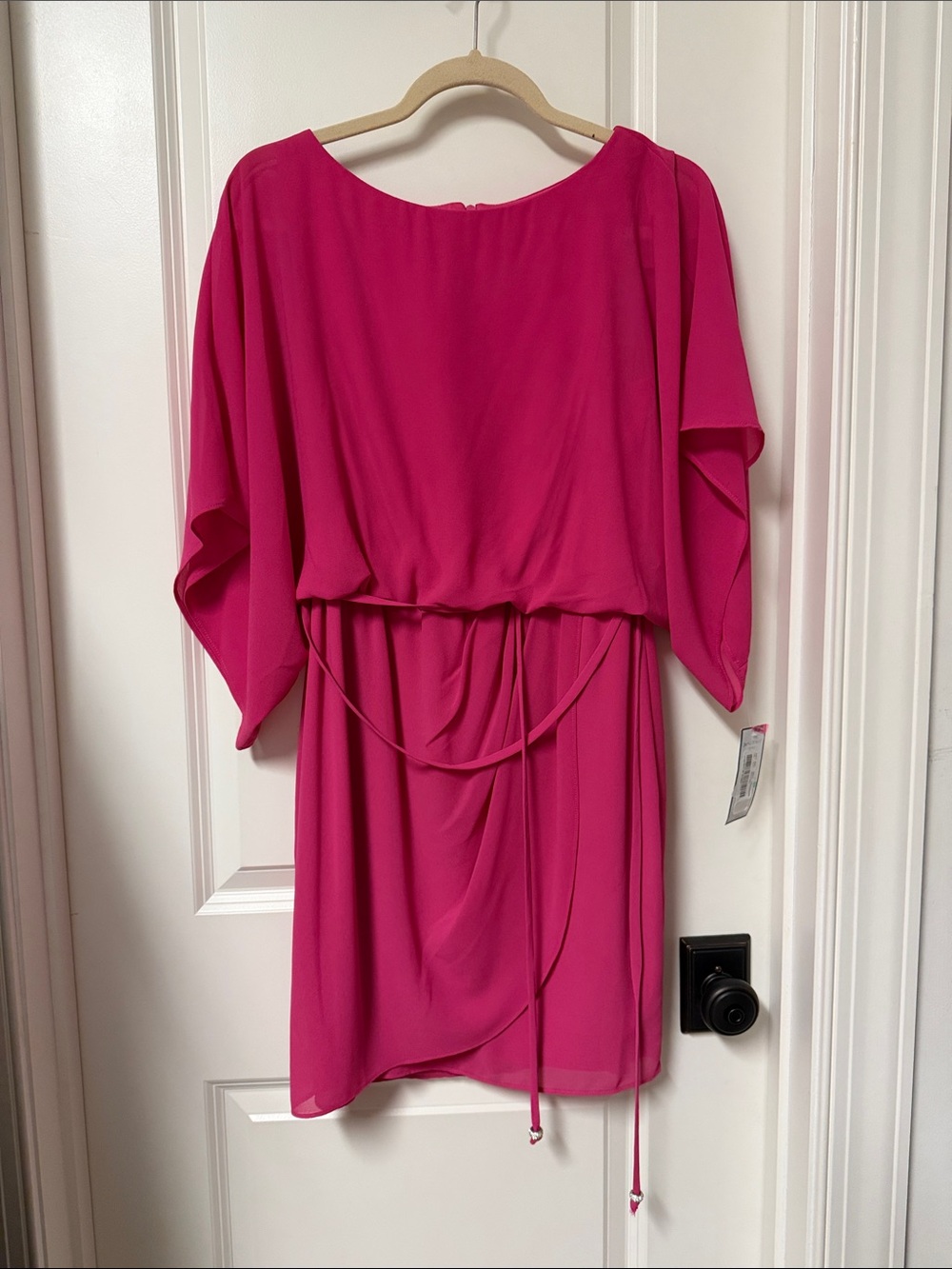 Jessica Howard Bright Pink Dolman Sleeve Cocktail Dress